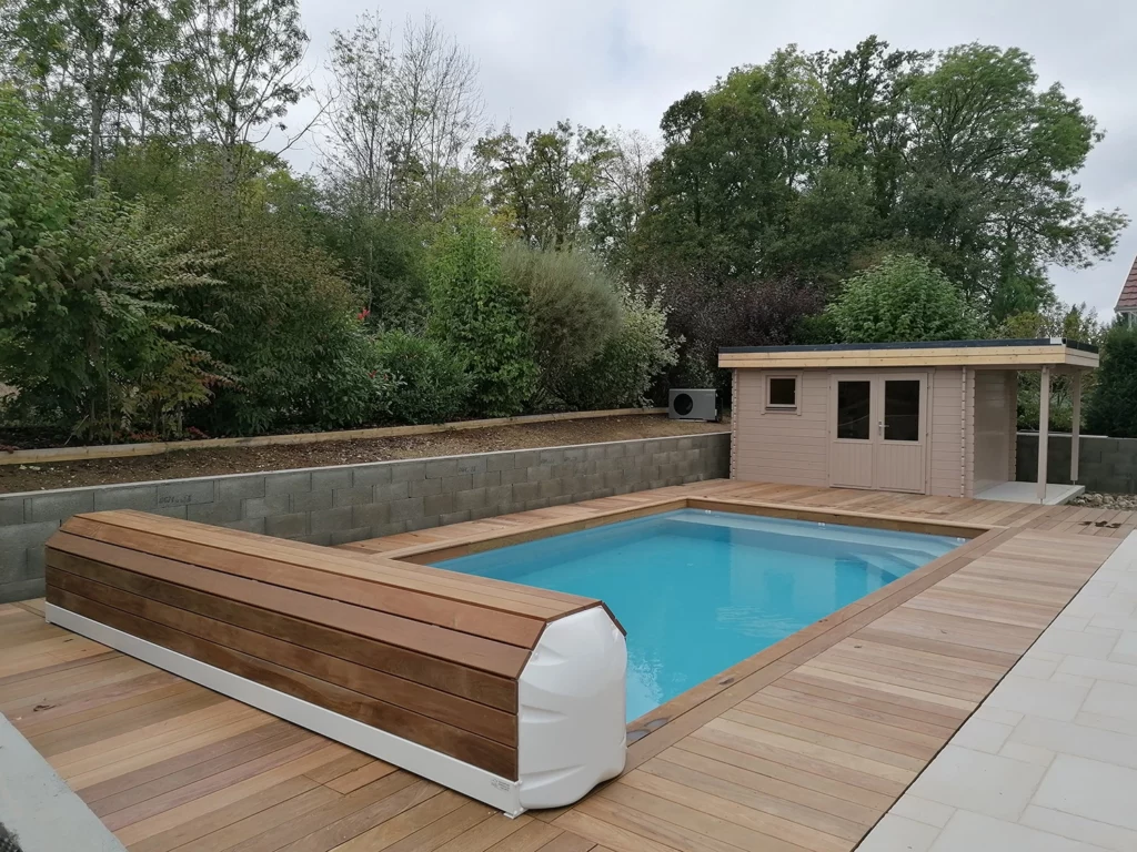 Chantier Boulogne - Annecy- Piscine 8.5x4.5 - terrasse et mur-9